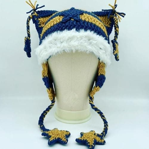 Beanies Cat Beanie Y2k Beanie Goth Knit Hat Grunge Crochet Hats for Women y2k Accessories thumbnail 4