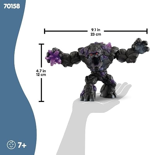 Schleich ELDRADOR Creatures - 9" Shadow World Stone Monster Toy with Crystal Set - Cool Movable Monster Action Figure for Boys and Girls - Fantasy Rock Beast Figurine - Durable Toys for Kids Ages 7+ thumbnail 3