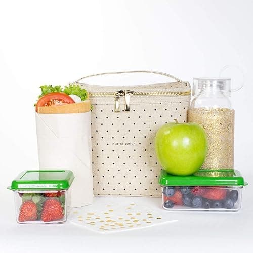 Kate Spade New York Insulated Lunch Tote, Cute Lunch Bag for Women, Compact 8 x 4.5 x 7.23" Size, Deco Dots (Out To Lunch) thumbnail 8