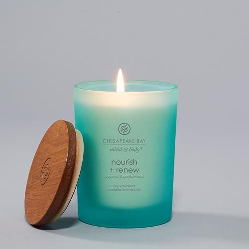 Chesapeake Bay Candle Mind & Body Medium Jar Candle Nourish + Renew (Coconut & Sandalwood) thumbnail 2