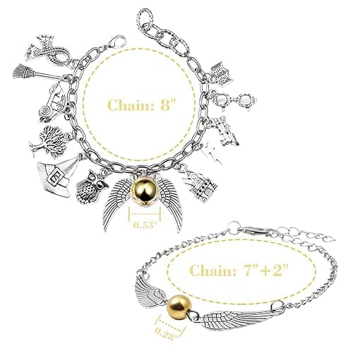 Fancy Space Enchanted Wizard Charm Bracelet for Her – Adjustable Handmade Magic Jewelry – Valentine’s Day & Birthday Gift for Girls, Teens & Women thumbnail 5