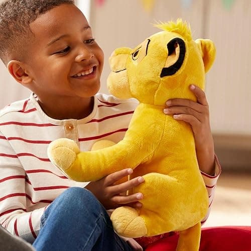 Disney Store Official Simba Medium Soft Toy for Kids, Cuddly Character with Fuzzy Texture and Embroidered Details, Furry Mane and Tail Tuft, Disney Plushy Suitable for All Ages thumbnail 4