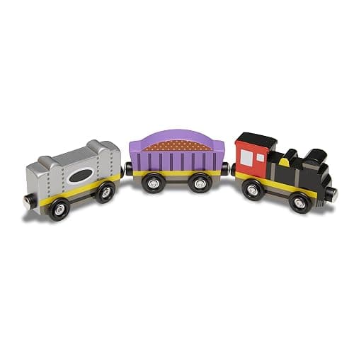 Melissa & Doug Wooden Magnetic Train Cars - 8 Piece Educational and Skill-Building Wooden Toy for Boys and Girls thumbnail 4