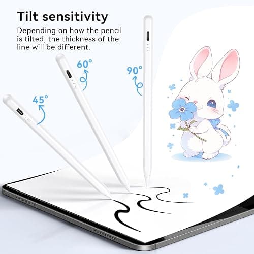 HJCE Pencil for ipad A16(11th),Fast Charging,Stylus Pen for iPad 2018-2025,with Palm Rejection, Tilt Sensitivity,Compatible with iPad(11(A16)10/9/8/7/6), Air(3/4/5/M2/M3), Mini(5/6/7), Pro12.9/11/13'' thumbnail 5