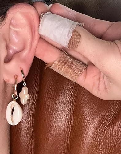 Iutymu Nature Freshwater Pearl Cross Earrings Elegant Christian Pearl Jewelry, Beachy Pearl Jewelry, Cross Pearl Earrings, Baroque Pearl Earrings thumbnail 8