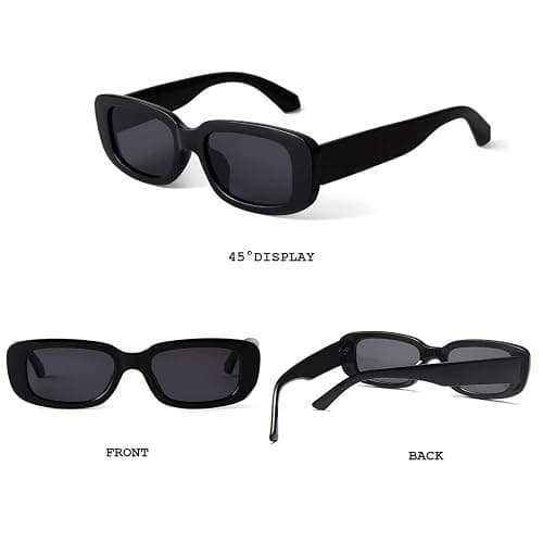 BUTABY Rectangle Sunglasses for Women Retro Driving Glasses 90’s Vintage Fashion Narrow Square Frame UV400 Protection thumbnail 2