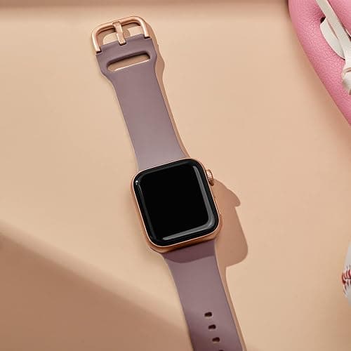 Sport Band Compatible with Apple Watch Bands 49mm 46mm 45mm 44mm 42mm 41mm 40mm 38mm, Soft Silicone Replacement Strap with Classic Clasp for iWatch Series 11 10 9 8 7 6 5 4 3 2 1 SE Ultra Women Men thumbnail 2