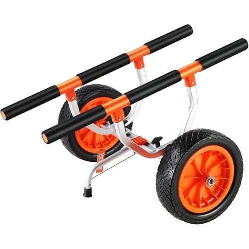 VEVOR Kayak Cart, Heavy Duty 450 LBS Load Capacity Kayak Trailer, Detachable Canoe Trolley Cart with Adjustable Width & Nonslip Support Foot, 12'' Solid Tires for Kayaks Canoes Float Mats Paddleboards thumbnail 11