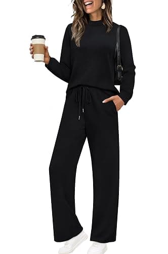 Sampeel Two Piece Sets for Women Mock Neck Matching Sets Loungewear Fall Clothes Travel Outfits Fashion 2025 XS-2XL - Image 1