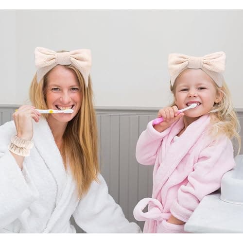 VELSCRUN 6 Pack Spa Headband, Makeup Headband, Face Wash Headbands, Skincare Headbands, Brown Sponge Hair Band Bow Tie Spa Head Band for Washing Face Wristband Set Hair Accessories for Women thumbnail 8