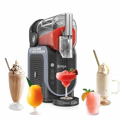 Ninja SLUSHi Frozen Drinks Maker, Create Slush, Frozen Cocktails, Frappé, Milkshakes & Frozen Juice, No Ice or Preperation Needed, WhisperChill Technology, 1.9l Capacity, Blue & Grey FS301UK - Image 1