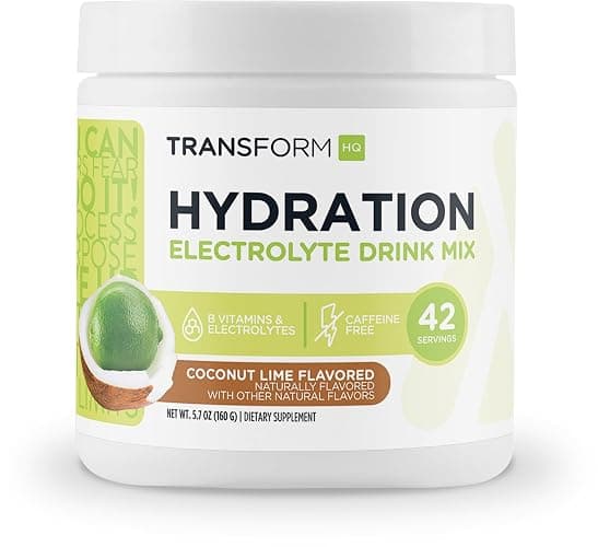 TransformHQ Hydration Electrolyte Drink Mix (Coconut Lime Flavored) 42 Servings Per Container - Image 1