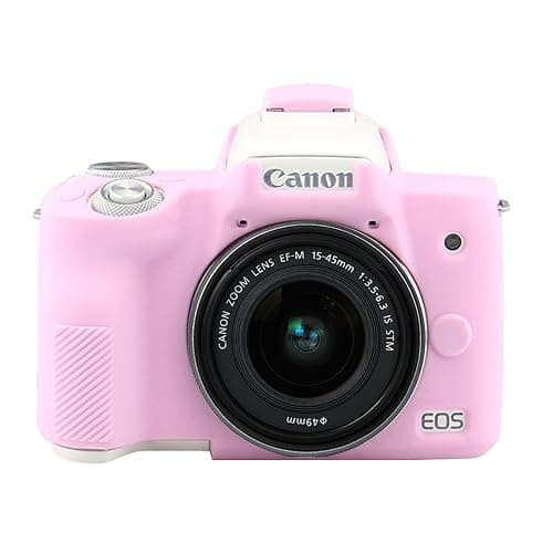 Easy Hood Camera Case for Canon EOS M50/M50 Mark II Digital Camera, Anti-Scratch Soft Silicone Case Cover Housing Protective Cover Protector Camera Body Skin Case (Pink) - Pink - Image 1