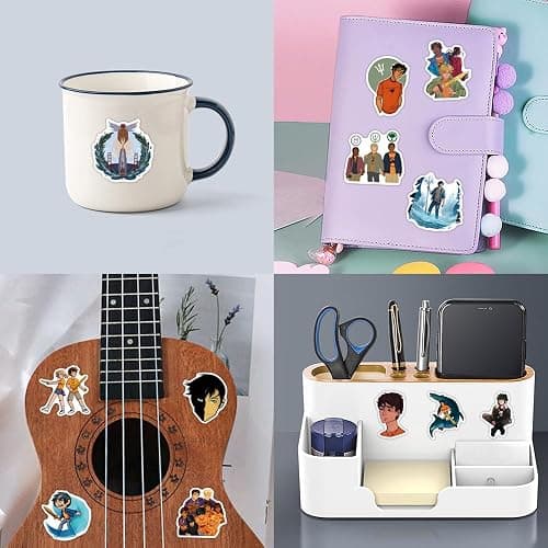 Percy Jackson Stickers for Kids, 50PCS Movie Stickers,Hot Cartoon Anime Vinyl Sticker for Water Bottle Laptop Phone Scrapbooking Journaling for Adults Teens for Party Supply Favor (Percy) thumbnail 7