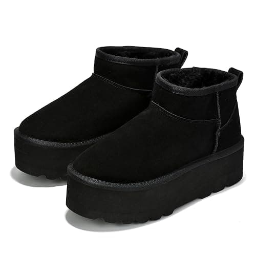 Project Cloud 100% Genuine Leather Ankle Boots for Women - Anti-Slip Memory Foam Insole Womens Boots - Lightweight Winter Womens Shoes, Ankle Booties for Women (Huggy) - Image 1