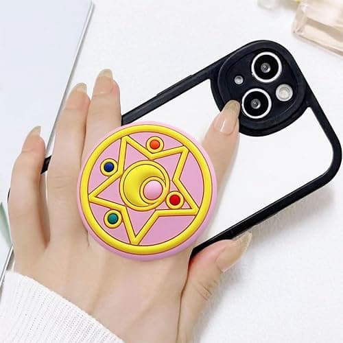 Cute Moon and Star Phone Grip -Kawaii Phone Grip Compatible with Kindle Paperwhite & iPad iPhone, Phone Holder Stand for Women, Phone Charm Accessories thumbnail 5
