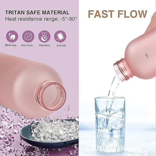 Flcivsh 1L Water Bottle with Time Marker 32 OZ Motivational Reusable Fitness Sports Leakproof Frosted Plastic Bottle White thumbnail 8