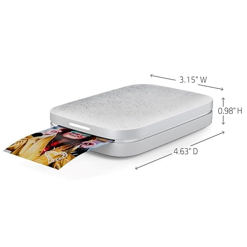 HP Sprocket Portable 2x3 Instant Photo Printer (Luna Pearl) Print Pictures on Zink Sticky-Backed Paper from Your iOS & Android Device. thumbnail 4