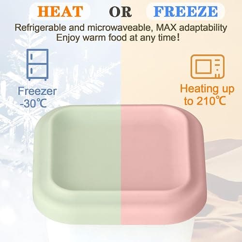 Zioffiel 4 Pack 12 oz Silicone Food Storage Containers with Lid, Reusable Snack Container for Kids, Meal Prep Storage for Fruit, Kids Lunch Box for Travel, Home thumbnail 5