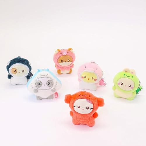 Anirollz Miniz Plush Charm Cute Stuffed Animal Keychain Kawaii Mini Bag Accessory Collectible Pocket Toy for Kids & Adults thumbnail 6