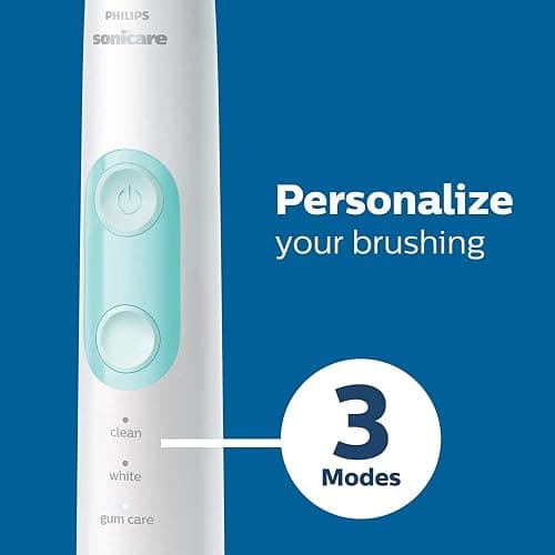 Philips Sonicare ProtectiveClean 5100 Rechargeable Electric Toothbrush, with Pressure Sensor, 3 Cleaning Modes, SmarTimer and QuadPacer, 14-Day Battery Life, Travel Case, Black, Model HX6850/60 thumbnail 6