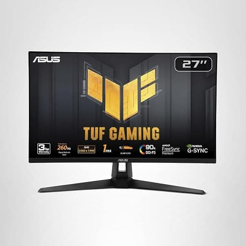 ASUS TUF Gaming 27” 1440P Gaming Monitor (VG27AQM1A) - QHD (2560 x 1440), 260Hz, 1ms, Fast IPS, Extreme Low Motion Blur Sync, Freesync Premium, G-SYNC Compatible, DisplayHDR400, 3 Year Warranty thumbnail 14
