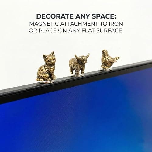 6 Pcs Brass Animal Hinge Toppers, Hand-Cast Italian Solid Brass for Bedroom Living Room Kids Room, Summer Home Refresh, Back to School, Fall Thanksgiving, Housewarming Animal Lover Farmhouse Gifts thumbnail 4