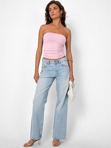 Trendy Queen Women's Strapless Bandeau Crop Top thumbnail 6