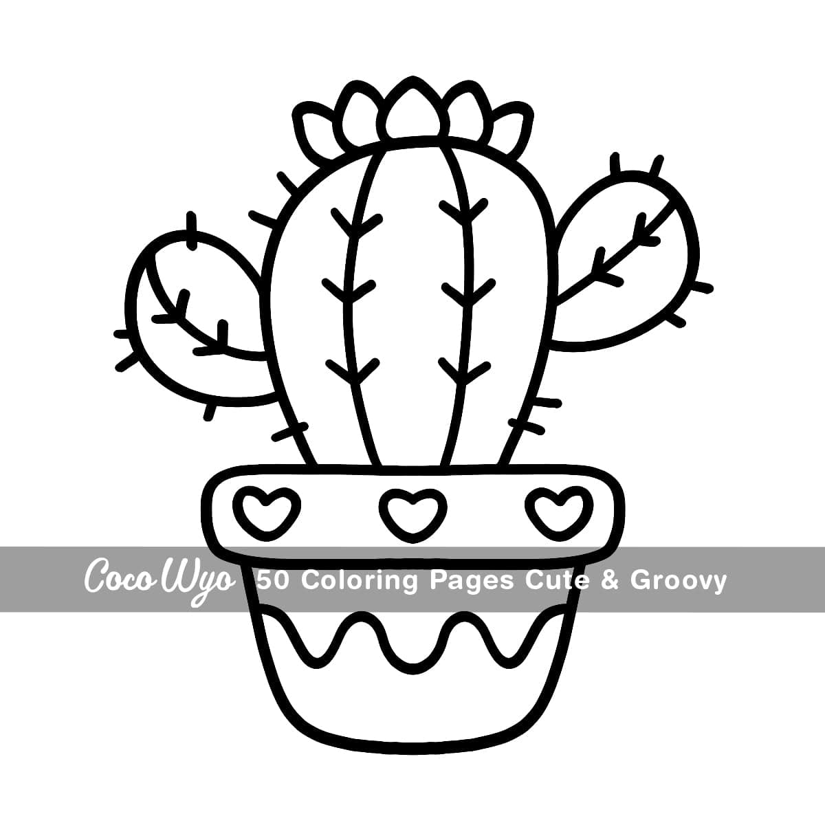 Cute & Groovy: Coloring Book for Adults and Kids, Bold and Easy, Simple and Big Designs for Relaxation Featuring Lovely Things thumbnail 5