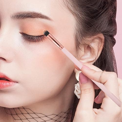 Real Perfection Makeup Brush Set 16 Pcs with 1 Eyebrow Razor Premium Synthetic Foundation Powder Concealers Eyeshadow Blush Makeup Brushes Make up Brushes Kit (Pink) thumbnail 8