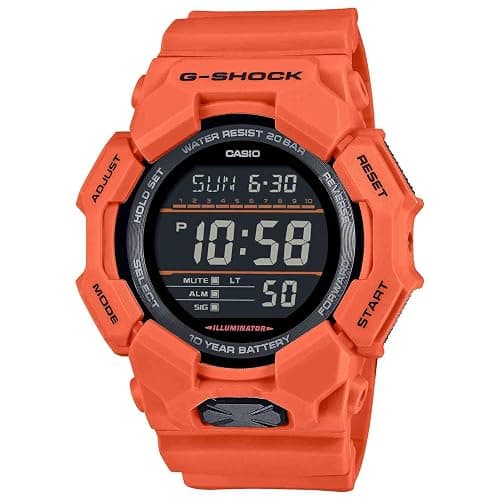Casio G-Shock Red Orange Digital 10 Year Battery Watch GD-010-4 - Image 1