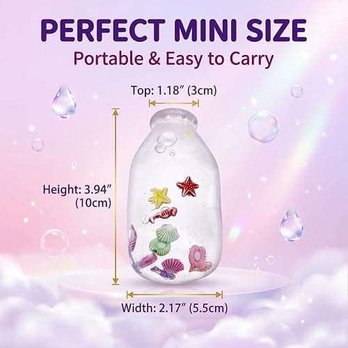 Dreamy Fruit Mini Bottle Squishy Slow Rising Squeeze Toy, Cute Clear Liquid Fidget Sensory Toy, Portable Stress Relief Anxiety Desk Toy Gift for Adults (1PCS Random Color) thumbnail 2