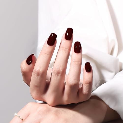 MAYCHAO 15ML Gel Nail Polish 1Pc Deep Cherry Red Nail Polish Soak Off UV LED Blood Red Nail Gel Polish Nail Art Starter Manicure Salon DIY at Home, 0.5 OZ thumbnail 4