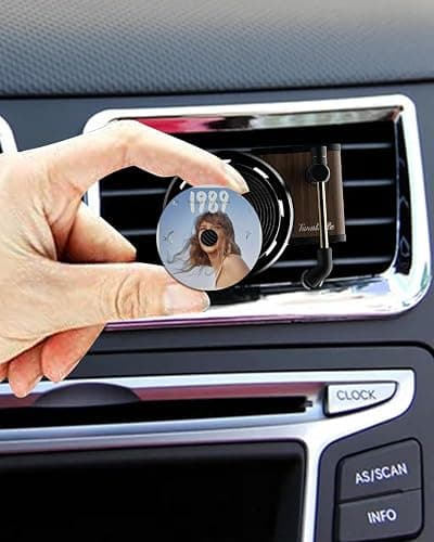 Yharnamite 2 Pcs Taylor Car Air Fresheners Vent Clips with 14 PCS Album Cover Air Fresheners, Retro Style Record Player Air Freshener Car Accessories Decoration, Music Lovers Gift thumbnail 9