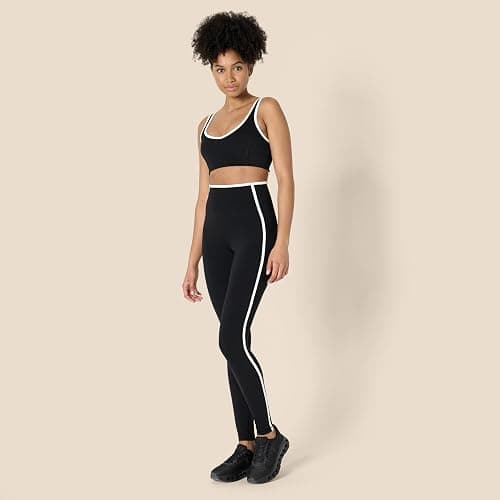 Amazon Essentials Women's Active FormFlex Buttery Soft High Waist 27.5" Inseam Full Length Yoga Leggings with Contrast Trim thumbnail 3
