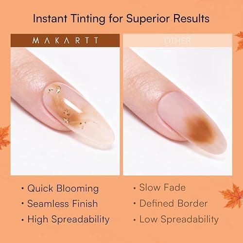 Makartt Clear Blooming Gel 15ml UV LED Soak Off Nail Art Polish for Spreading Effect Marble Nail Polish Gel Paint Nail Designs for DIY Color Flower Watercolor Magic Beauty Gift thumbnail 4
