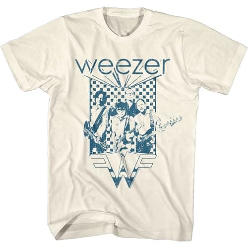 Weezer Rock Music Band & Logo Vintage Style Adult Short Sleeve T Shirt Graphic Tees - Image 1