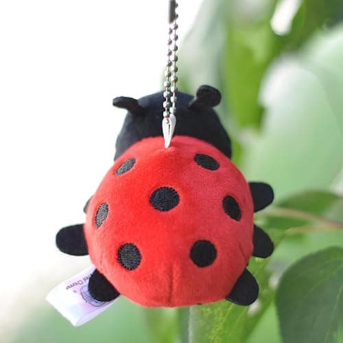 JIANEEXSQ Cute Realistic Ladybug Insect Stuffed Animal Plush Toy, Lifelike Ladybug Plush Doll, Backpack Handbag Pandent Gift (Ladybug) thumbnail 6