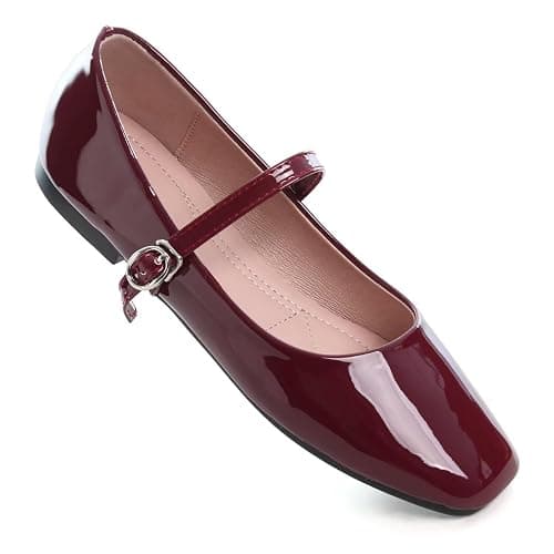 LUXINYU Women's Slip on Flats,Classy Round Toe Solid Classic Mary Jane Ballet Dance Shoes Soft Comfortable PU Flat Shoes thumbnail 7