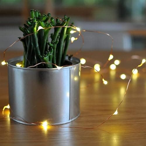 Cookey | 50 | LED Fairy Lights Bedroom Accessories - Battery Powered Photo String Lights for Bedroom Decorations - Outdoor/Indoor Wall Decorations, Battery Fairy Lights for Cute Room Decor thumbnail 7