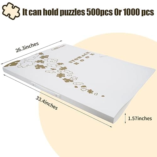 Callroon Puzzle Storage Folder Extra Large Interior: 31.5x22.8 inches, 20 Pockets, 1000 Pieces, Metal Binder; Puzzle Organizer, Artwork Lover Collectible Gift thumbnail 2