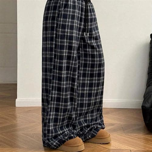 Plaid Goth Alt Pants Baggy Pants for Women Alt Clothing Alternative Clothing thumbnail 3