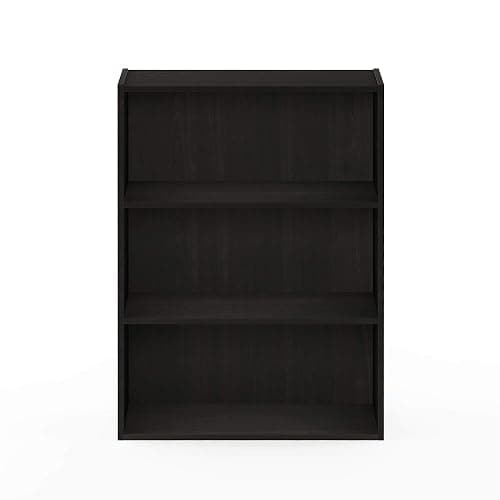 Furinno PASIR Book Shelf, 3-Tier Bookshelf, Storage Shelves Bookcase, 9.7 x 23.7 x 31.5, for Living Room, Bedroom, Home Office, Espresso thumbnail 10