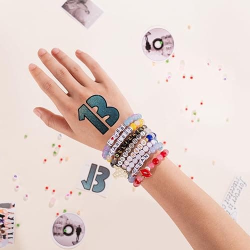 Goldwise Friendship Bracelet Kit - 2 Boxes with 24 Colors Glass(8mm) and Letter Beads (A-Z) for Jewelry Making, Varieties of Charms, Bracelet Making Kit, DIY Crafts for Gifts thumbnail 5