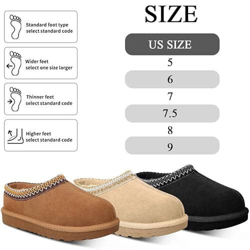 metricfalcon Women's Slippers Platform Mini Boots For Women Suede Leather Indoor/Outdoor Anti-Slip Slipper Comfy Fur Fleece Lined Sneakers Short Ankle Boot thumbnail 7