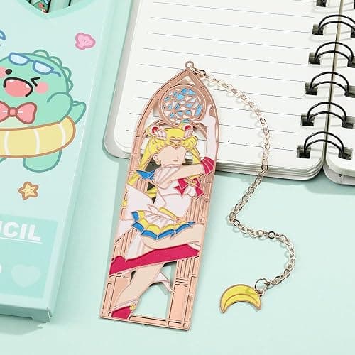 5 Style Anime Magical Girl Book Marks - Metal Bookmarks Gifts for Fans, Lovers, Students, Men, Women, Birthdays, Christmas, Valentine, School Supplies Book Accessory (Color Girl) thumbnail 5