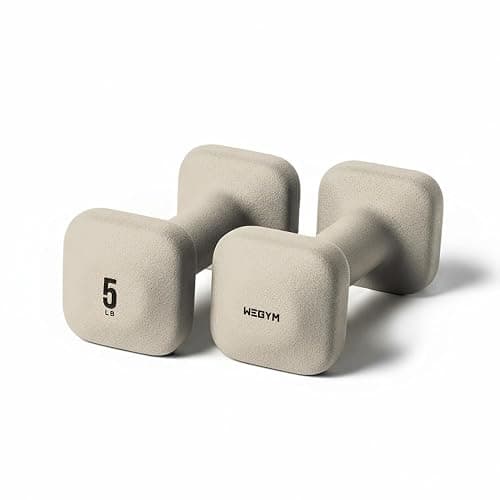 WeGym SafeGrip Square Dumbbells with Anti Slip Handles, Aesthetic Free Weights for Home Workouts, Stable Design Prevents Rolling during Floor Exercises - Image 1