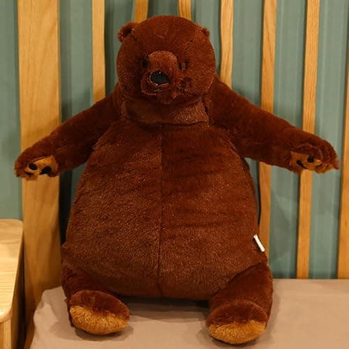 MIAOHAHA 23.6in Dark Brown Teddy Bear Plush Toy Simulation Djungelskog Teddy Bear Stuffed Animal Doll Home Decor Gift for Kids and Friends (23.6inch/60cm) thumbnail 2