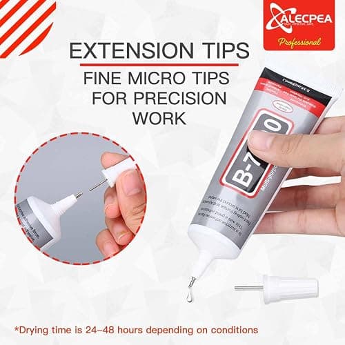 B-7000 Craft Glue for Jewelry Making - 15ml/0.5oz (2 Pack) - Multi-Function B-7000 Super Adhesive Glues Liquid Fusion Glue for Rhinestones Crafts, Clothes Shoes, Fabric, Jewelry Making, Cell Phones thumbnail 4