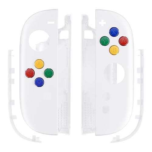 eXtremeRate DIY Replacement Shell Buttons for Joycon 2, Custom Housing Faceplate Case + Decorative Strips + ABXY Direction Keys + Tools for Nintendo Switch 2 Controller - Essence Version - White - Image 1